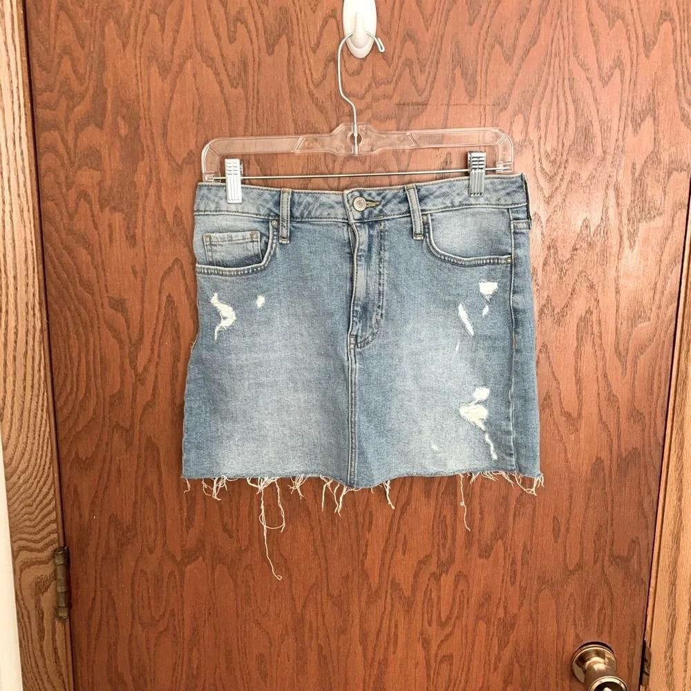 Forever 21 Distressed Denim Skirt